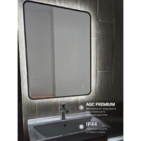 Зеркало с подсветкой  EMZE Smartphone 50х70 LED.UV.SMART.50.70.CHE.4K (черный с УФ-окантовкой и подсветкой) - Превью изображения №10 — Интернет-магазин ПроЗаказ