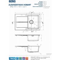 Кухонная мойка Berg Hobart BRQ1911 - Превью изображения №2 — Интернет-магазин ПроЗаказ