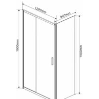 Душевой уголок Vincea Garda VSR-1G8012CLB (черный/прозрачное) - Превью изображения №3 — Интернет-магазин ПроЗаказ