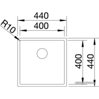 Кухонная мойка Blanco Claron 400-U 523385 - Превью изображения №2 — Интернет-магазин ПроЗаказ