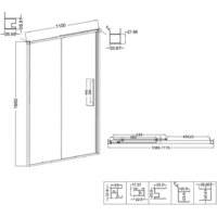 Душевая дверь Niagara NG-64-11A 110x195 (хром/прозрачное стекло) - Превью изображения №11 — Интернет-магазин ПроЗаказ