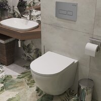 Унитаз подвесной Roxen Antares One Rimless 6 в 1 StounFix Dual Fresh 597373 (кнопка: матовая) - Превью изображения №13 — Интернет-магазин ПроЗаказ