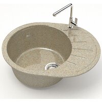 Кухонная мойка MARRBAXX Карельский камень модель 10/Q5 F010Q005 (песочный) - Превью изображения №2 — Интернет-магазин ПроЗаказ