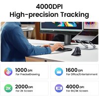 Вертикальная мышь Ugreen MU008 25444 (черный) - Превью изображения №3 — Интернет-магазин ПроЗаказ