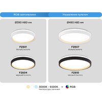 Припотолочная люстра Ambrella light Orbital FZ607 WH/GD (белый/золото) - Превью изображения №16 — Интернет-магазин ПроЗаказ