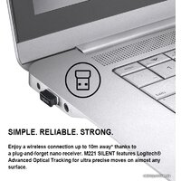 Мышь Logitech M221 (голубой) - Превью изображения №2 — Интернет-магазин ПроЗаказ