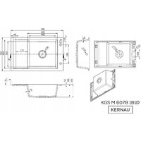 Кухонная мойка Kernau KGS M 6078 1B1D Graphite - Превью изображения №2 — Интернет-магазин ПроЗаказ