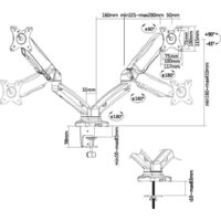 Кронштейн для монитора Ultramounts UM705 (черный) - Превью изображения №3 — Интернет-магазин ПроЗаказ