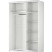 Шкаф-купе Аквилон Акцент №26 (белое сияние/цемент светлый) - Превью изображения №3 — Интернет-магазин ПроЗаказ