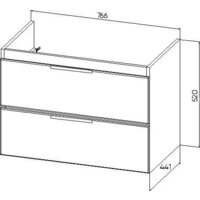  Viant Тумба под умывальник Берлин Moduo 80 VBER80MDBEL-T2YP - Превью изображения №9 — Интернет-магазин ПроЗаказ