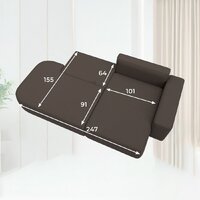 Угловой диван Лига диванов Лига-065 правый 129798 (рогожка амур 05 коричневый) - Превью изображения №9 — Интернет-магазин ПроЗаказ
