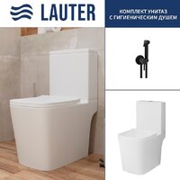 Lauter W09 P-TRAP 21900001 + гигиенический душ Jet 21TZ232BM (горизонтальный выпуск)