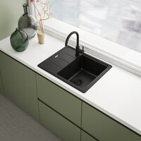 Кухонная мойка Franke Basis BFG 611-62 114.0693.558 (черный матовый) - Превью изображения №2 — Интернет-магазин ПроЗаказ