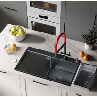 Кухонная мойка Roxen Vespa 560230-70RB PVD графит (с коландером и дозатором) - Превью изображения №2 — Интернет-магазин ПроЗаказ