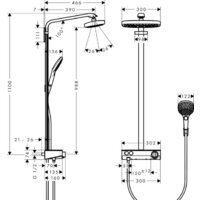Душевая система  Hansgrohe Raindance Select E 300 2jet 27283000 (хром) - Превью изображения №14 — Интернет-магазин ПроЗаказ