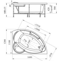 Ванна Vannesa Алари 168x120L 2-01-0-1-1-218 - Превью изображения №3 — Интернет-магазин ПроЗаказ