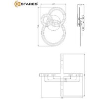 Припотолочная люстра Estares Triplex Round 108W 3R-APP-713x492x128-BLACK/WHITE-220-IP20 - Превью изображения №10 — Интернет-магазин ПроЗаказ
