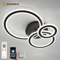 Припотолочная люстра Estares Triplex Round 108W 3R-APP-713x492x128-BLACK/WHITE-220-IP20 - Превью изображения №5 — Интернет-магазин ПроЗаказ