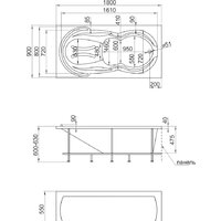Ванна 1Марка Taormina 180x90 - Превью изображения №2 — Интернет-магазин ПроЗаказ
