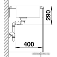 Кухонная мойка Blanco Andano 400/400-IF/A 525249 (с клапаном-автоматом, сатин) - Превью изображения №6 — Интернет-магазин ПроЗаказ
