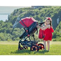 Универсальная коляска Lorelli Lora 2021 (2 в 1, luxe red elephants) - Превью изображения №16 — Интернет-магазин ПроЗаказ