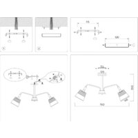 Люстра средней высоты Ambrella light TR4737/3 WH/LW - Превью изображения №8 — Интернет-магазин ПроЗаказ