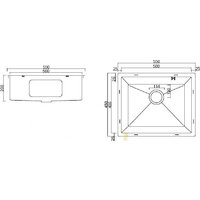 Кухонная мойка Basic Decor 55x45 (сатин) - Превью изображения №8 — Интернет-магазин ПроЗаказ