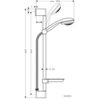 Душевой гарнитур  Hansgrohe Crometta 85 Vario [27764000] - Превью изображения №2 — Интернет-магазин ПроЗаказ