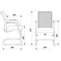 Офисный стул Бюрократ CH-599AV/TW-11 (черный) - Превью изображения №5 — Интернет-магазин ПроЗаказ