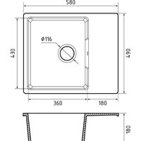 Кухонная мойка GranFest Urban GF-UR-658L (темно-серый) - Превью изображения №5 — Интернет-магазин ПроЗаказ