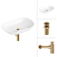 Умывальник Lauter 21570 + клапан 21190G + сифон 21635G (золото) - Превью изображения №1 — Интернет-магазин ПроЗаказ