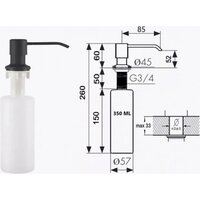 Кухонная мойка Wisent WS-36045В/GER013 (с сифоном, дозатором и колландером) - Превью изображения №9 — Интернет-магазин ПроЗаказ
