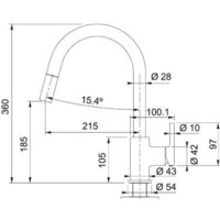 Смеситель Franke Lina 115.0626.055 (оникс) - Превью изображения №2 — Интернет-магазин ПроЗаказ