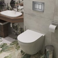 Унитаз подвесной Roxen Antares One Rimless 6 в 1 StounFix Dual Fresh 613423 (оружейная сталь/металл) - Превью изображения №14 — Интернет-магазин ПроЗаказ