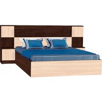 МДК КР314 160x200/1020x2352x2232 с закроватным модулем (венге/дуб млечный)