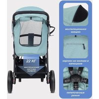 Коляска прогулочная «книга» MOWbaby Trail 2025 MB090 (зеленый) - Превью изображения №7 — Интернет-магазин ПроЗаказ