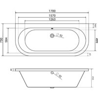 Ванна Lauter Imperia 170x75 21080075 (с каркасом и сифоном 21Y11030 хром) - Превью изображения №16 — Интернет-магазин ПроЗаказ