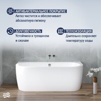 Ванна Lauter Imperia 170x75 21080075 (с каркасом и сифоном 21Y11030 хром) - Превью изображения №6 — Интернет-магазин ПроЗаказ