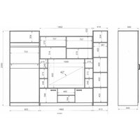 Стенка Евва Престиж-1 (венге/бодега) - Превью изображения №2 — Интернет-магазин ПроЗаказ