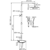 Душевая система  Wasserkraft A113.118.126.CH Thermo - Превью изображения №3 — Интернет-магазин ПроЗаказ