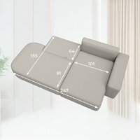 Угловой диван Лига диванов Лига-065 правый 129797 (рогожка Амур 02 бежевый) - Превью изображения №9 — Интернет-магазин ПроЗаказ