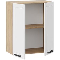 Шкаф навесной Трия Лорас 1В6 (дуб крафт золотой/холст белый) - Превью изображения №2 — Интернет-магазин ПроЗаказ