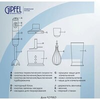 Портативный блендер Gipfel Chef 52392 - Превью изображения №8 — Интернет-магазин ПроЗаказ