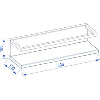  Lauter Полка Lea с рейлингом (белый глянец) - Превью изображения №5 — Интернет-магазин ПроЗаказ