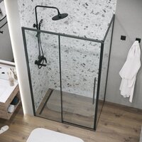 Душевой уголок Grossman Galaxy 120х100х195 120.K33.01.1210.21.00 (черный матовый/прозрачное стекло) - Превью изображения №9 — Интернет-магазин ПроЗаказ