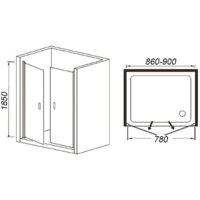 Душевая дверь WeltWasser WW600 600K2-90 - Превью изображения №4 — Интернет-магазин ПроЗаказ