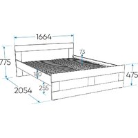 Кровать Mio Tesoro Нави 160x200 2.15.04.060.19 (кашемир) - Превью изображения №5 — Интернет-магазин ПроЗаказ
