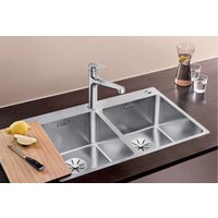 Кухонная мойка Blanco Andano 340/340-IF/A 525248 (с клапаном-автоматом, сатин) - Превью изображения №3 — Интернет-магазин ПроЗаказ