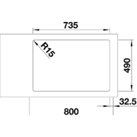 Кухонная мойка Blanco Andano 340/340-IF/A 525248 (с клапаном-автоматом, сатин) - Превью изображения №5 — Интернет-магазин ПроЗаказ