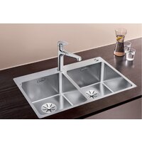 Кухонная мойка Blanco Andano 340/340-IF/A 525248 (с клапаном-автоматом, сатин) - Превью изображения №2 — Интернет-магазин ПроЗаказ